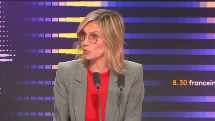 Agnès Pannier-Runacher, ministre de la Transition écologique, de l'Énergie, du Climat et de la Prévention des risques, le 24 octobre sur franceinfo. (FRANCEINFO / RADIO FRANCE)