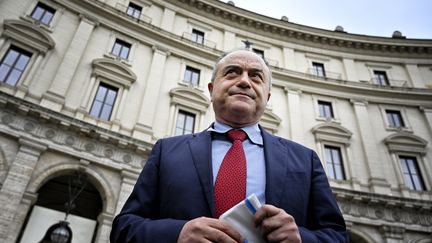 Le procureur Nicolas Gratteri, le 11 janvier 2021 à Rome, deux jours avant de&nbsp;le procès fleuve contre la mafia calabraise. (ALBERTO PIZZOLI / AFP)