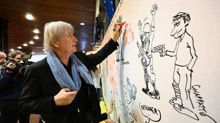 Le dessinateur Plantu en 2019. (FREDERICK FLORIN / AFP)