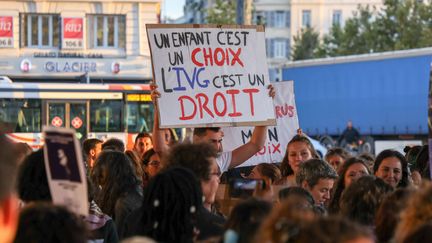 Manifestation à Marseille le 28 septembre 2022, à l'occasion de la journée internationale pour le droit à l'avortement. (Illustration) (SOPA IMAGES / LIGHTROCKET VIA GETTY IMAGES)