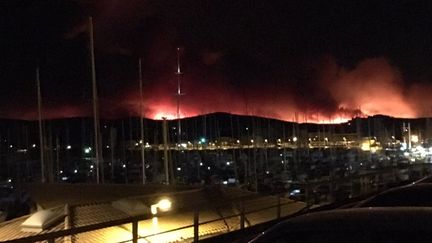 L'incendie entre Bormes et le Cap Bénat, le 26 juillet 2017. (Maxence Petitjean / Radio France)