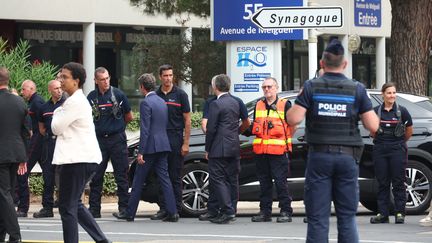 La synagogue de La Grande-Motte dans l'Hérault a été la cible d'une attaque incendiaire le 24 août 2024. (PASCAL GUYOT / AFP)