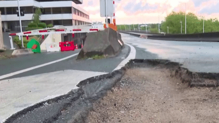 Autoroute A13 : la fissure causée par un mouvement de terrain lié aux pluies abondantes ? (France 2)