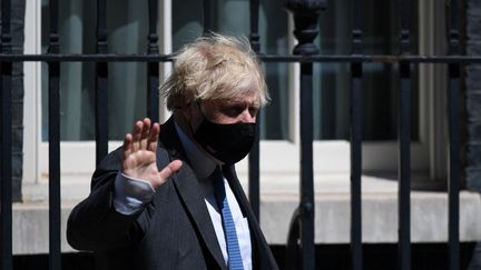 Le Premier ministre britannique, Boris Johnson, le 23 juin 2021 à Londres (Royaume-Uni). (DANIEL LEAL-OLIVAS / AFP)