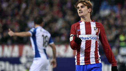 L'attaquant français de l'Atletico, Antoine Griezmann, n'a pas trouvé le chemin des filets face à l'Espanyol... (GERARD JULIEN / AFP)