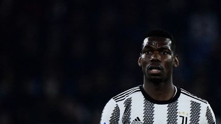 Le footballeur de la Junventus Turin Paul Pogba, le 5 mars 2023. (FILIPPO MONTEFORTE / AFP)