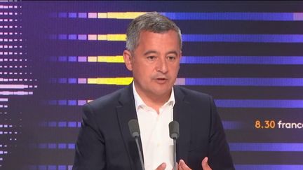 Gérald Darmanin, ministre de l'Intérieur et député du Nord, invité du 8.30 franceinfo le lundi 15 juillet 2024. (FRANCEINFO / RADIOFRANCE)