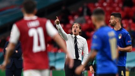 Roberto Mancini et les Italiens ont souffert face à l'Autriche, pendant 120 minutes. (BEN STANSALL / POOL)