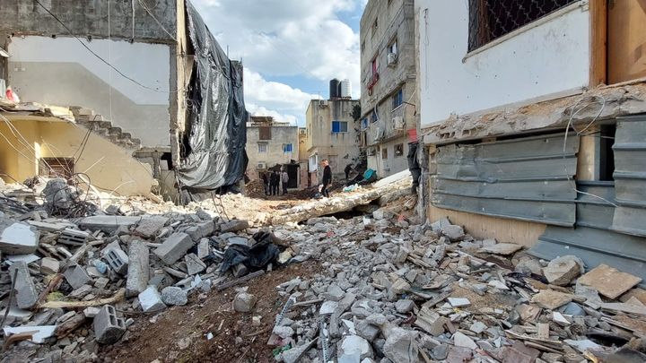 L'armée israélienne a mené un raid dans la nuit de mercredi à jeudi 18 janvier 2024 dans l'un des deux camps de réfugiés de Tulkarem. (ERIC AUDRA / RADIOFRANCE)