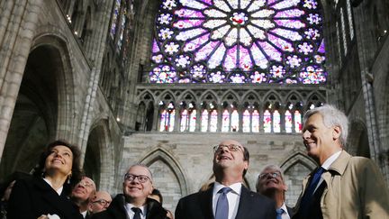 François Hollande à la basilique de Saint-Denis samedi 11 mars 2017.
 (Gonzalo Fuentes / AFP)