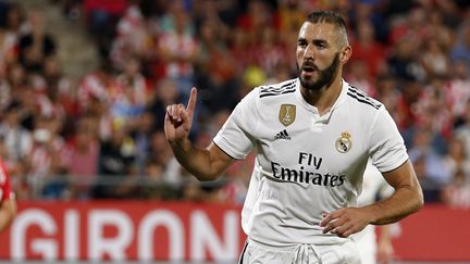 Karim Benzema a marqué un doublé pour le Real (PAU BARRENA CAPILLA / AFP)