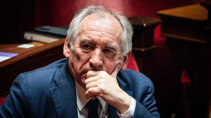 Le Premier ministre, François Bayrou, le 17 décembre 2024 à l'Assemblée nationale à Paris. (XOSE BOUZAS / HANS LUCAS / AFP)