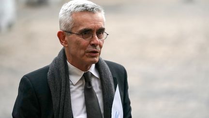 Le secrétaire général de Force ouvrière, Yves Veyrier, à Matignon le 19 décembre 2019. (MARTIN BUREAU / AFP)