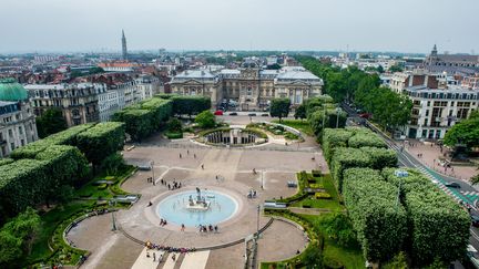 La place de la République à Lille, où Safir aurait été victime d'une agression homophobe mercredi 26 décembre 2018. (MAXPPP)