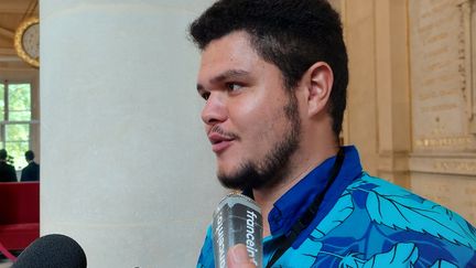 Le député Tematai Le Gayic à l'Assemblée Nationale, le 22 juin 2022. (BENJAMIN ILLY / FRANCE-INFO)