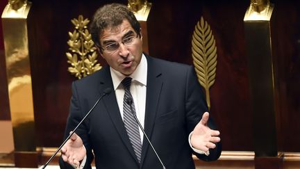 Christian Jacob, chef de file des d&eacute;put&eacute;s UMP &agrave; la tribune de l'Assemb&eacute;le nationale le 16 septembre 2014 (ERIC FEFERBERG / AFP)