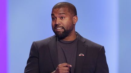 Le rappeur américain Kanye West dimanche 17 novembre 2019 durant l'office dans l'église de Lakewood à Huouston, aux Etats-Unis.&nbsp; (MICHAEL WYKE/AP/SIPA / SIPA)