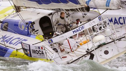 François Gabart (Macif) établit un nouveau temps de référence dans le Vendée Globe au cap Horn (JEAN-SEBASTIEN EVRARD / AFP)