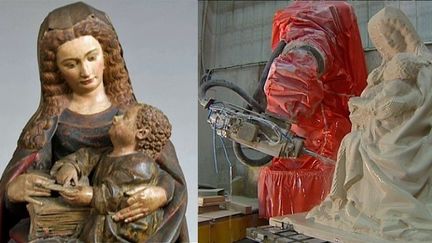 La copie de la Vierge de Poligny réalisée par un robot et une imprimante 3D fait de nouveau battre le coeur des Polinois 
 (France 3 / Culturebox)