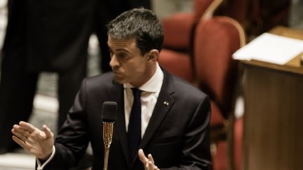 Le Premier ministre, Manuel Valls, à l'Assemblée nationale le 9 décembre 2015. (YANN KORBI / CITIZENSIDE.COM)