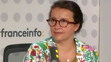 Cécile Duflot, invitée de franceinfo, mardi 17 mai 2022. (FRANCEINFO / RADIO FRANCE)