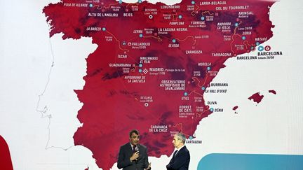 Le parcours de l'édition 2023 de la Vuelta a été dévoilé, mercredi 11 janvier, à Barcelone. (AFP)