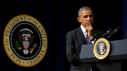 Face aux piratages russes, Barack Obama a annoncé que "certaines (réprésailles) seront explicites et publiques, d'autres ne le seront peut-être pas". (KEVIN LAMARQUE / REUTERS)