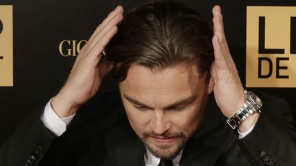 L'acteur am&eacute;ricain Leonardo DiCaprio, lors de l'avant-premi&egrave;re du film "Le Loup de Wall Street", &agrave; Paris, le 9 d&eacute;cembre 2013.&nbsp; ( JACKY NAEGELEN / REUTERS)