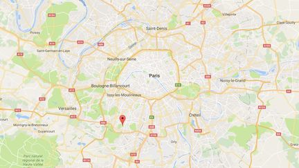 Capture d'écran de Google Maps pointant Chatenay-Malabry (Hauts-de-Seine) où&nbsp;une femme et son nourrisson meurent dans un incendie sont morts dans la nuit du 3 au 4 décembre 2016. (GOOGLE MAPS)