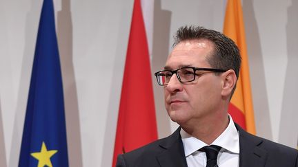 Heinz-Christian Strache, à&nbsp;Seggauberg, le 5 janvier 2018. (ROLAND SCHLAGER / APA)