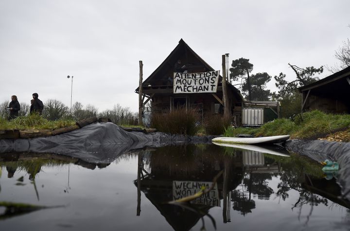 La zone des "100 Noms" dans la ZAD de Notre-Dame-des-Landes (Loire-Atlantique), le 9 avril 2018.&nbsp; (GUILLAUME SOUVANT / AFP)