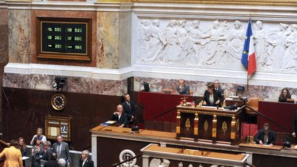 L'h&eacute;micycle de l'Assembl&eacute;e nationale &agrave; Paris, le 24 juin 2014. (DOMINIQUE FAGET / AFP)