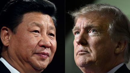 Le président chinois Xi Jinping et le président américain Donald Trump. (DAN KITWOOD / AFP)