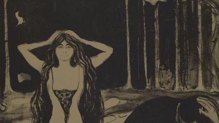 Détail d'une lithographie d'Edvard Munch, "Asche"(1899), découverte chez Cornelius Gurlitt.
 (STAATSANWALTSCHAFT AUGSBURG / AFP)