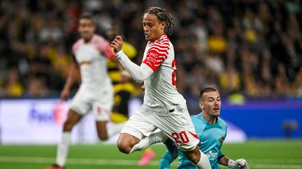 Xavi Simons lors du match de Ligue des champions entre Young Boys et le RB Leipzig au stade Wankdorf de Berne, le 19 septembre 2023. (FABRICE COFFRINI / AFP)