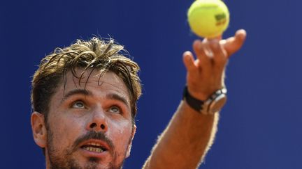 Le Suisse Stan Wawrinka au service (MICHAL KAMARYT/AP/SIPA / SIPA)