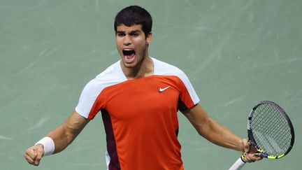 L'Espagnol Carlos Alcaraz lors de la finale de l'US Open contre le Norvégien Casper Ruud, le 11 septembre 2022 (MATTHEW STOCKMAN / ATP)