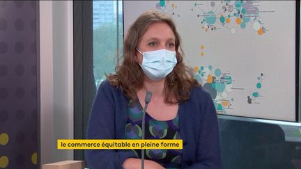 Julie Stoll, déléguée générale de Commerce Equitable France, invitée éco de franceinfo jeudi 6 mai 2021. (FRANCEINFO)