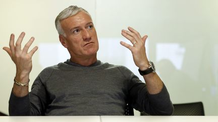 Le sélectionneur de l'équipe de France, Didier Deschamps, le 17 décembre 2015, dans les locaux du Parisien à Paris. (MAXPPP)