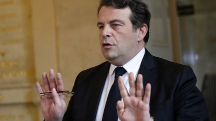 Thierry Solège, le porte-parole du candidat à la présidentielle François Fillon, le 14 février 2017 à Paris. (PATRICK KOVARIK / AFP)