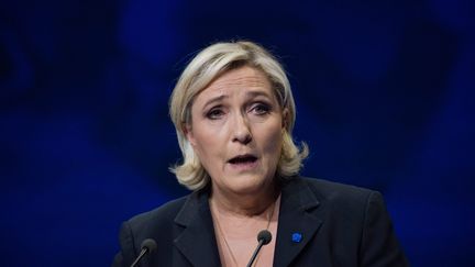 La candidate du FN à l'élection présidentielle, Marine Le Pen, à Marseille, le 19 avril 2017. (MAXPPP)