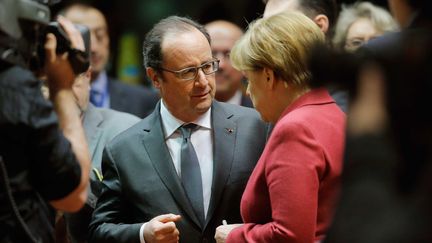 &nbsp; (François Hollande et Angela Merkel, au sommet européen à Bruxelles, le 17 mars 2016 © OLIVIER HOSLET/EPA/MaxPPP)