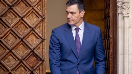 Spanish Prime Minister Pedro Sanchez in Barcelona (Spain), December 21, 2023. (ALBERT LLOP / NURPHOTO / AFP)