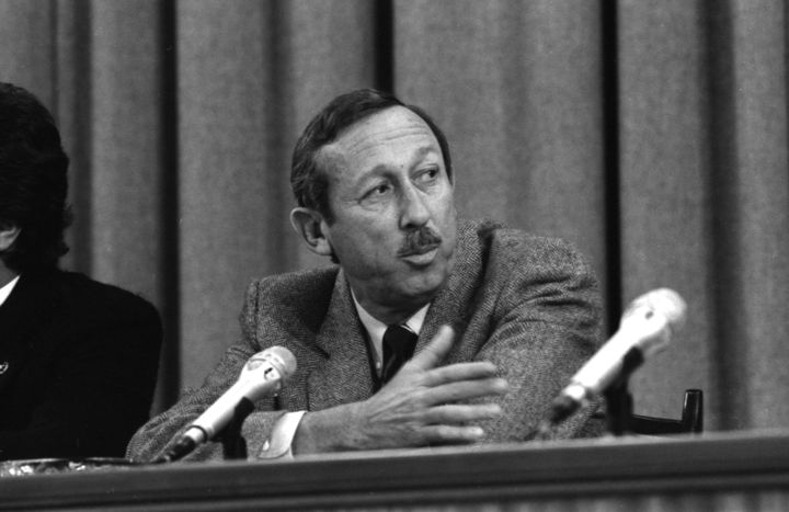 Roy E. Disney at a press conference in the Soviet Union in 1988. (GALINA KMIT/SIPA / SIPA)