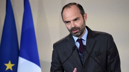 Le Premier ministre, Edouard Philippe, le 20 novembre 2017 à Bobigny (Seine-Saint-Denis).&nbsp; (STEPHANE DE SAKUTIN / AFP)