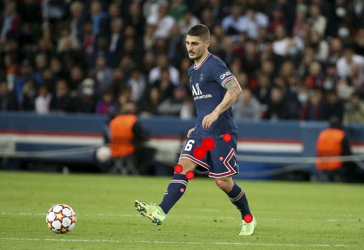 Focus sur les différentes blessures, de différentes importances, dont a souffert Marco Verratti depuis son arrivée au Paris Saint-Germain. (AFP / Montage franceinfo:sport)