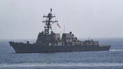 Un navire américain dans le golfe d'Oman, le 14 juin 2019. (MC3 LASHEBA JAMES / NAVY OFFICE OF INFORMATION / AFP)