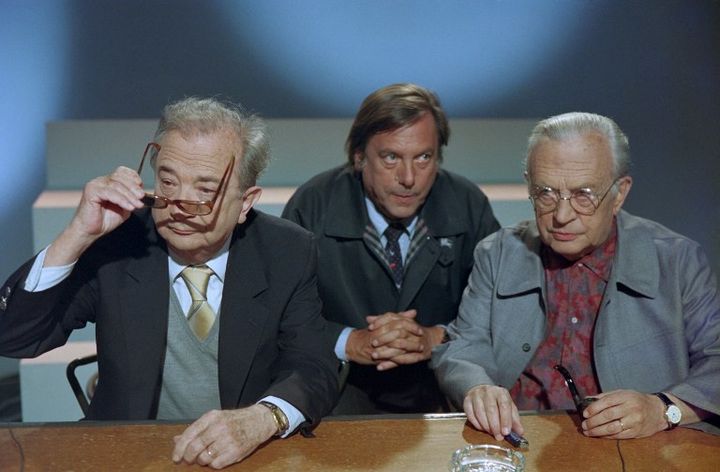 Pierre Desgraupes, Igor Barrère et Pierre Dumayet
 (JOEL ROBINE/AFP)