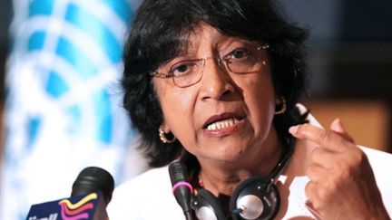 Navi Pillay, Haut commisaire de l'Onu aux droits de l'homme, le 24 avril 2010, à Abou Dhabi (EAU) (AFP)