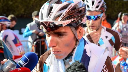 Romain Bardet à l'arrivée de la 6e étape de Paris-Nice.  (NICOLAS GOTZ / NICOLAS GOTZ)